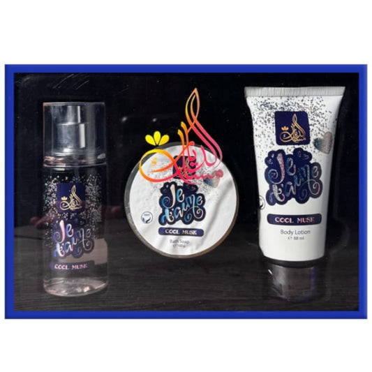 Misk Addiar Je Taime Cool Musk Set For Women Body Mist 88ml + Body Lotion 88ml + Bath Soap 100ml