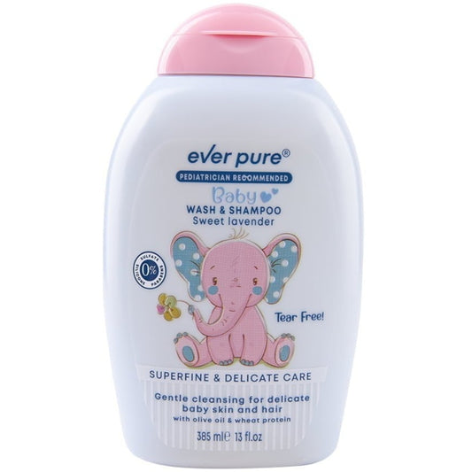 Ever Pure Baby Wash & Shampoo Sweet Lavander 385ml